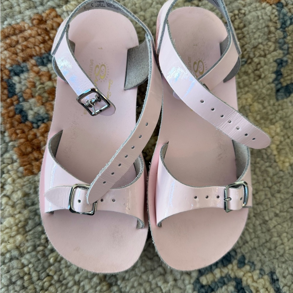 Pink Patent Girls Sun San Surfer Sandals